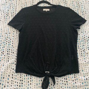 Madewell Texture and Thread tie front top